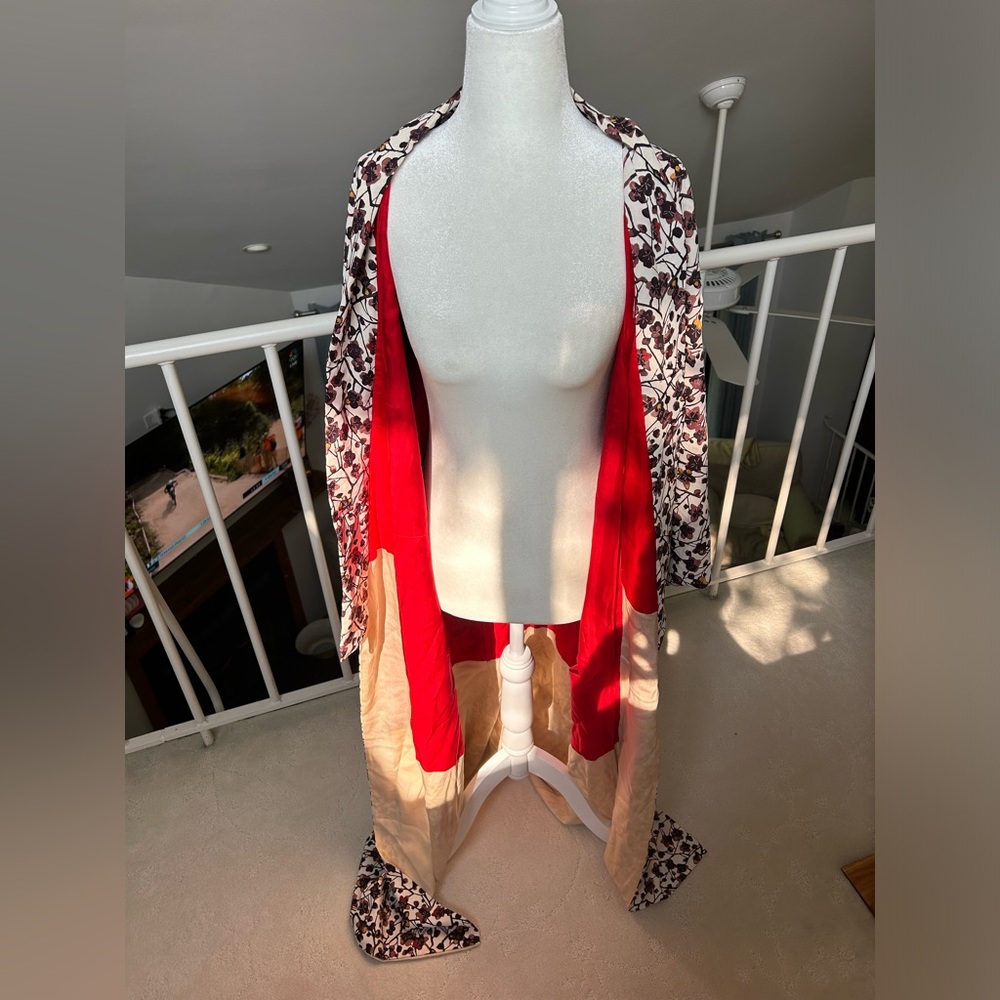 Beautiful Vintage Purple white floral Lightweight Kimono Summer Sakura Flower - Picture 6 of 9